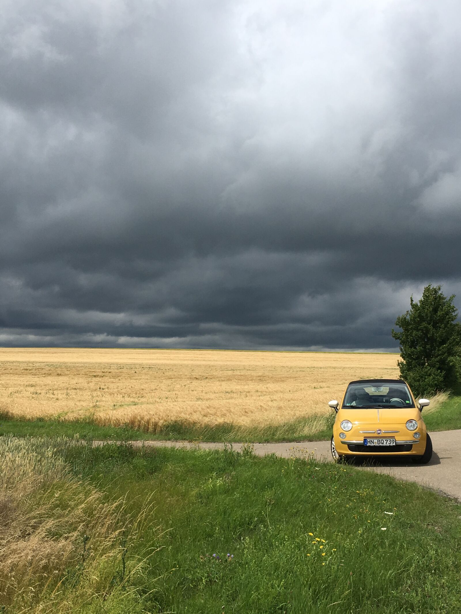 Apple iPhone 6s Plus sample photo. Clouds, fiat, fields photography