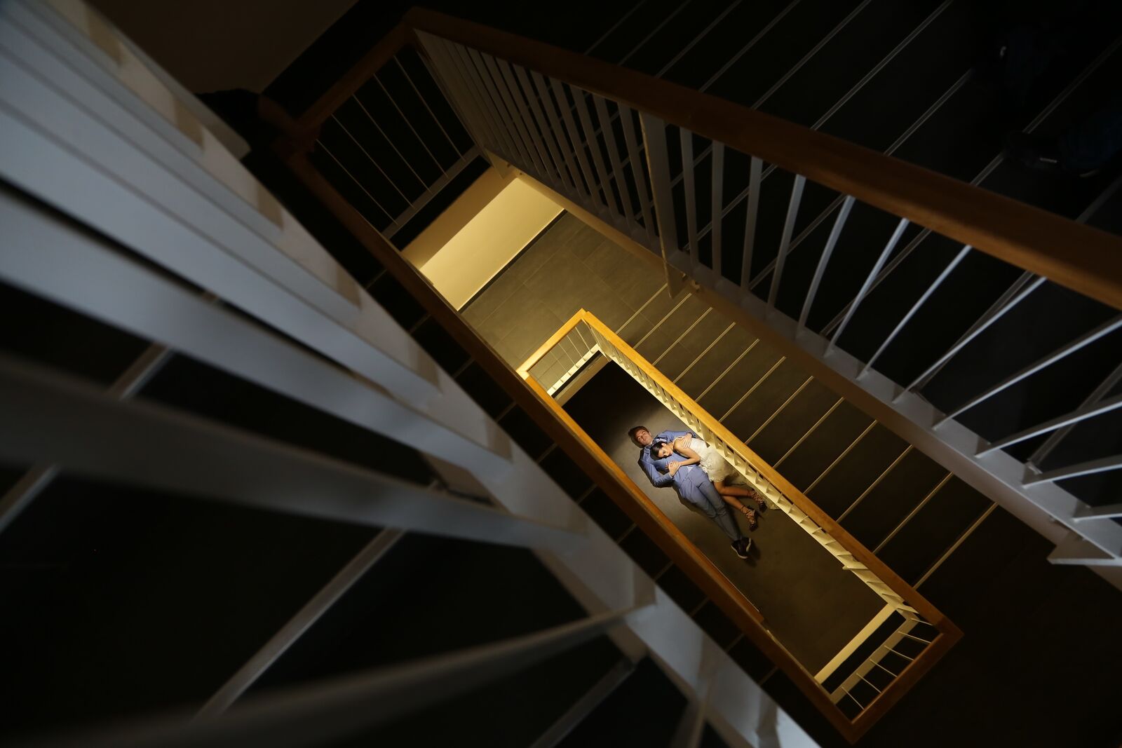 Canon EF 24-105mm F4L IS USM sample photo. Girlfriend, laying, staircase, stairs photography