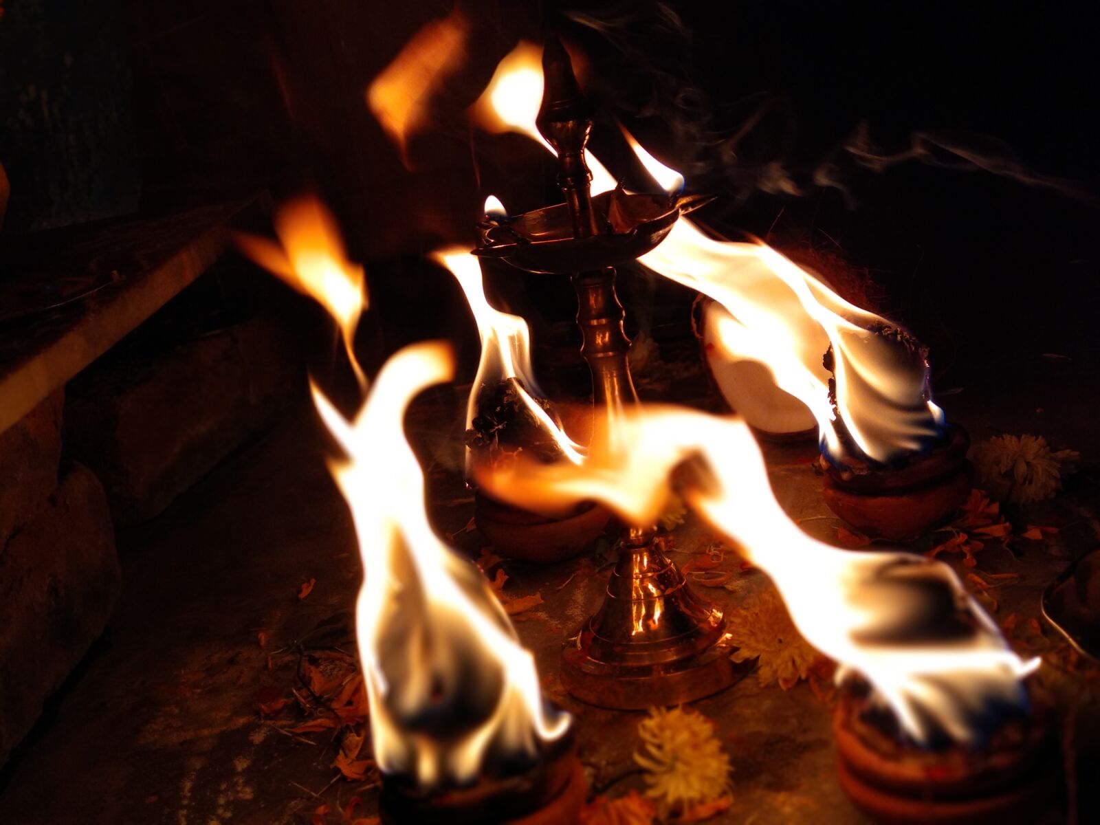Xiaomi Mi A1 sample photo. Fire, lamp, indian photography