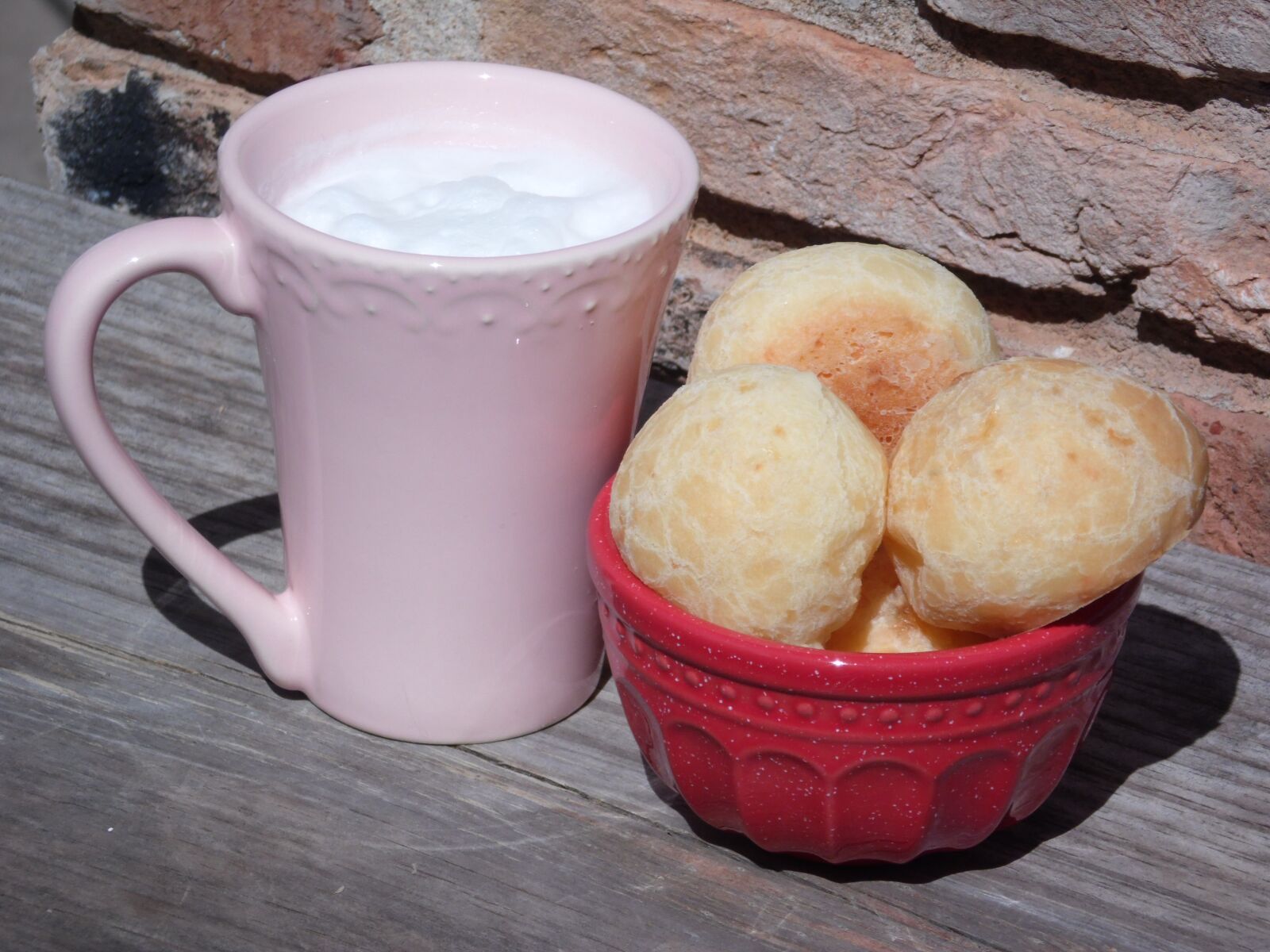 Samsung WB100/  WB101 sample photo. Milk, cheese bread, afternoon photography