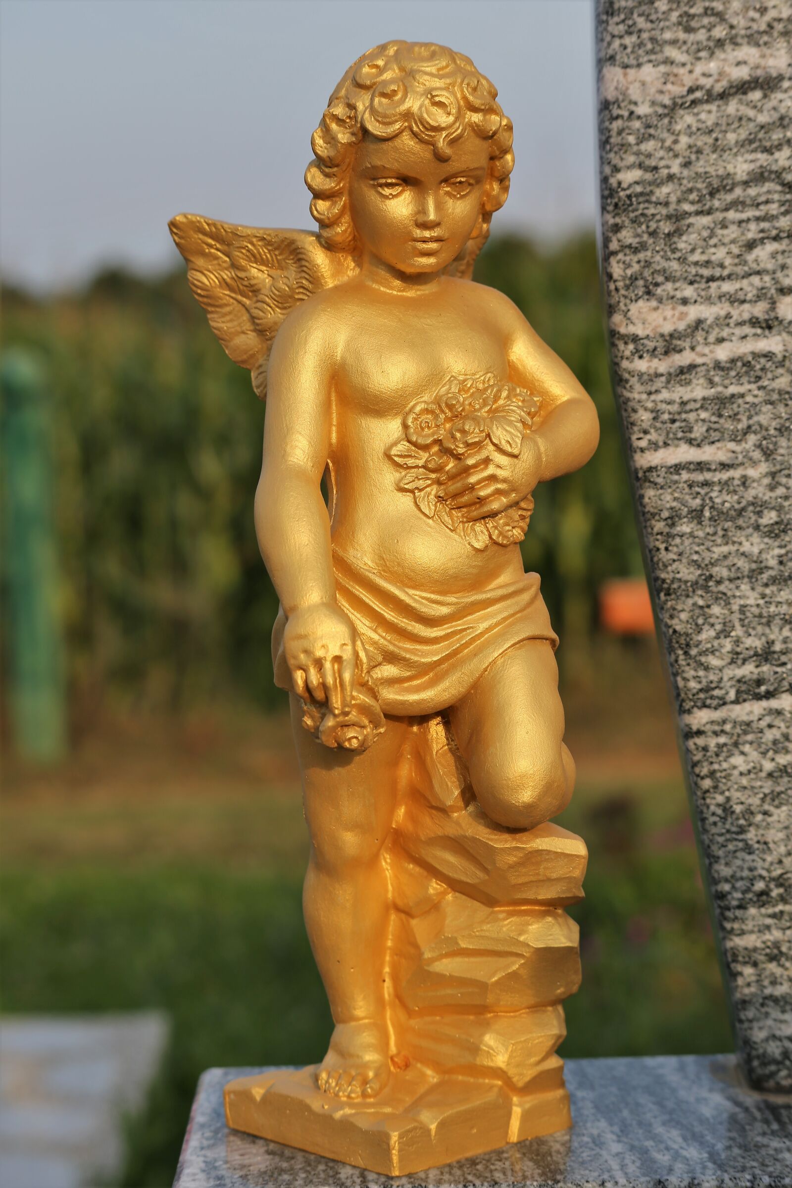 Canon EOS 6D sample photo. Golden angel, wings, figure photography