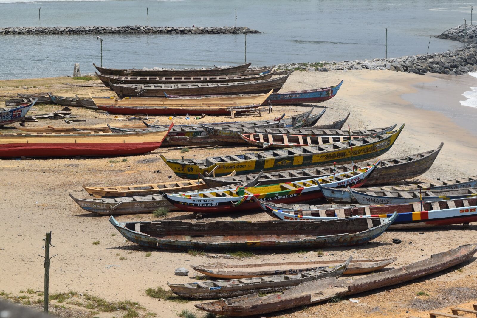 Nikon D3300 sample photo. Fishing boats, ghana, coast photography