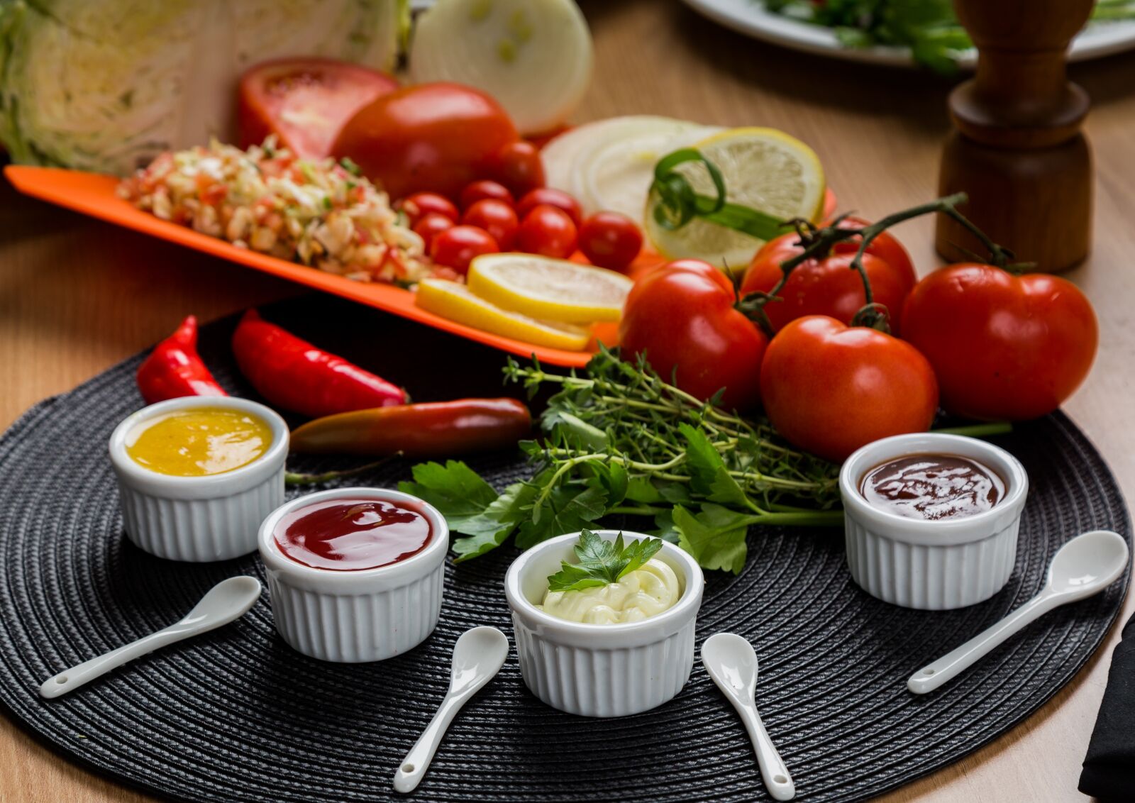 Canon EOS 6D + Canon EF 24-105mm F4L IS USM sample photo. Vegetables, mustard, gastronomy photography