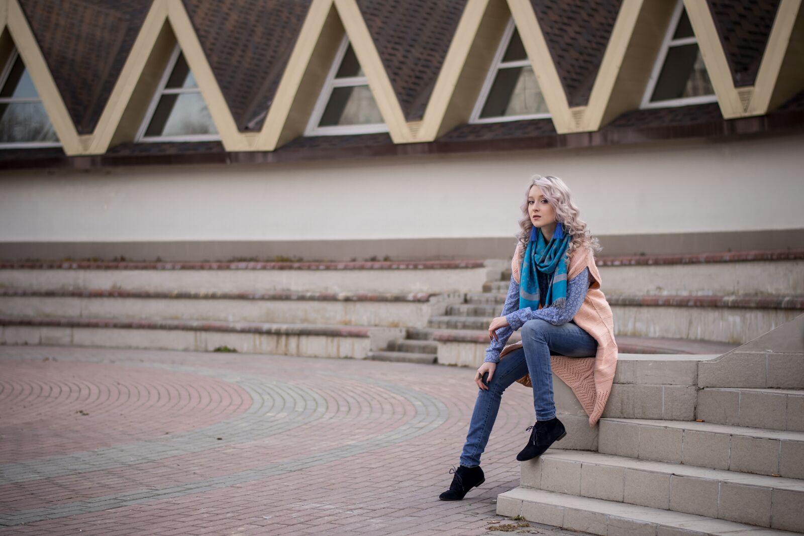 Nikon D3100 sample photo. Girl, architecture, woman photography