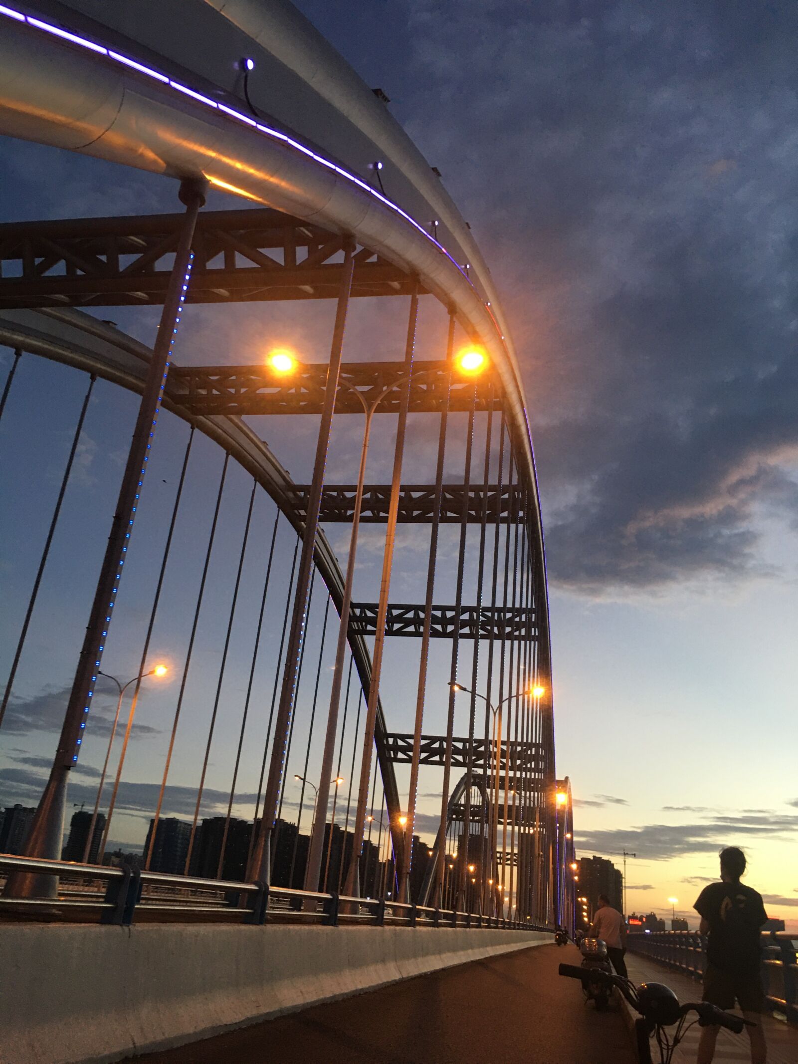 iPhone 6s Plus back camera 4.15mm f/2.2 sample photo. Sunset, bridge, beautiful photography