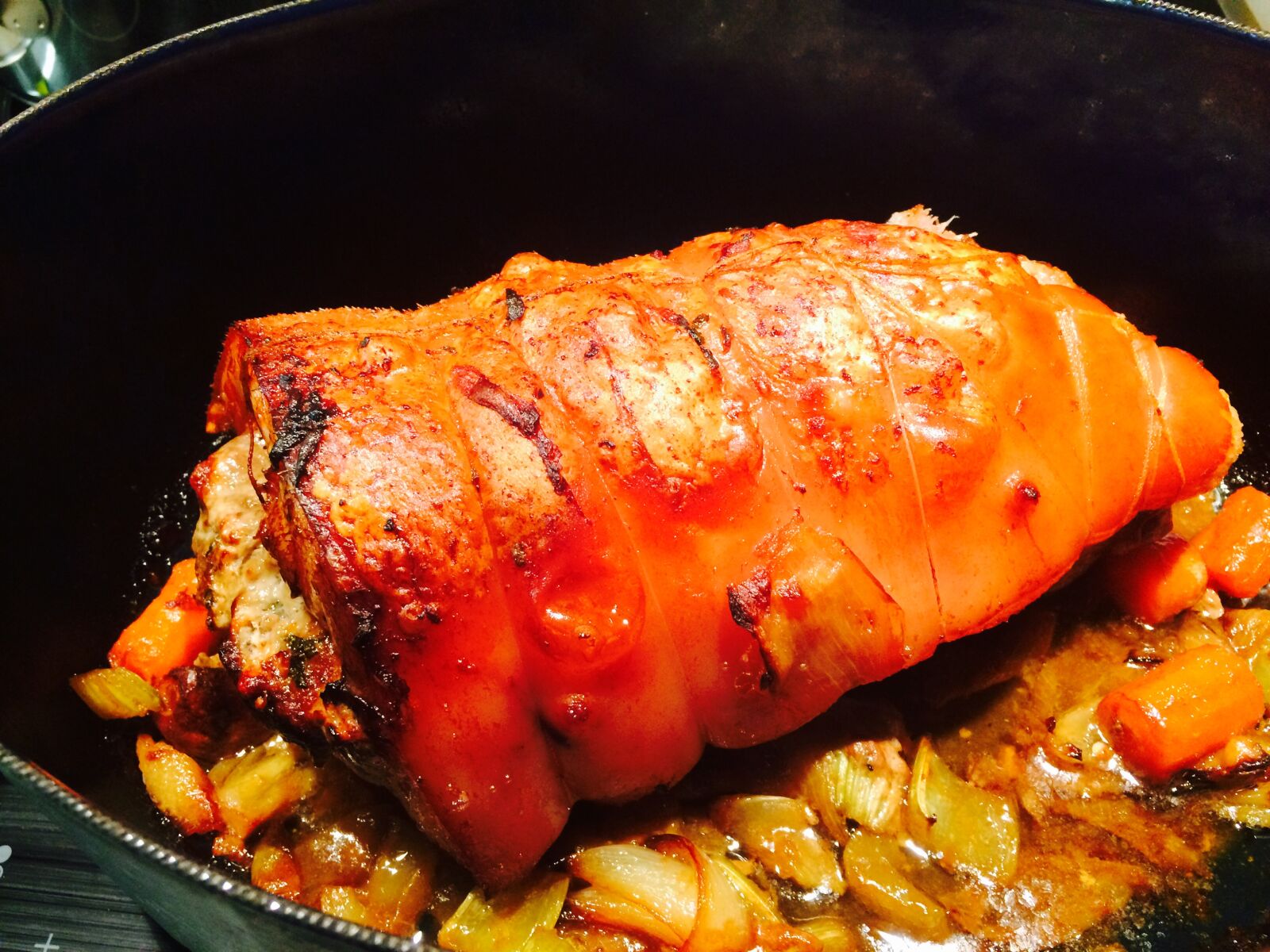 iPhone 5s back camera 4.15mm f/2.2 sample photo. Meat, porchetta, pork photography