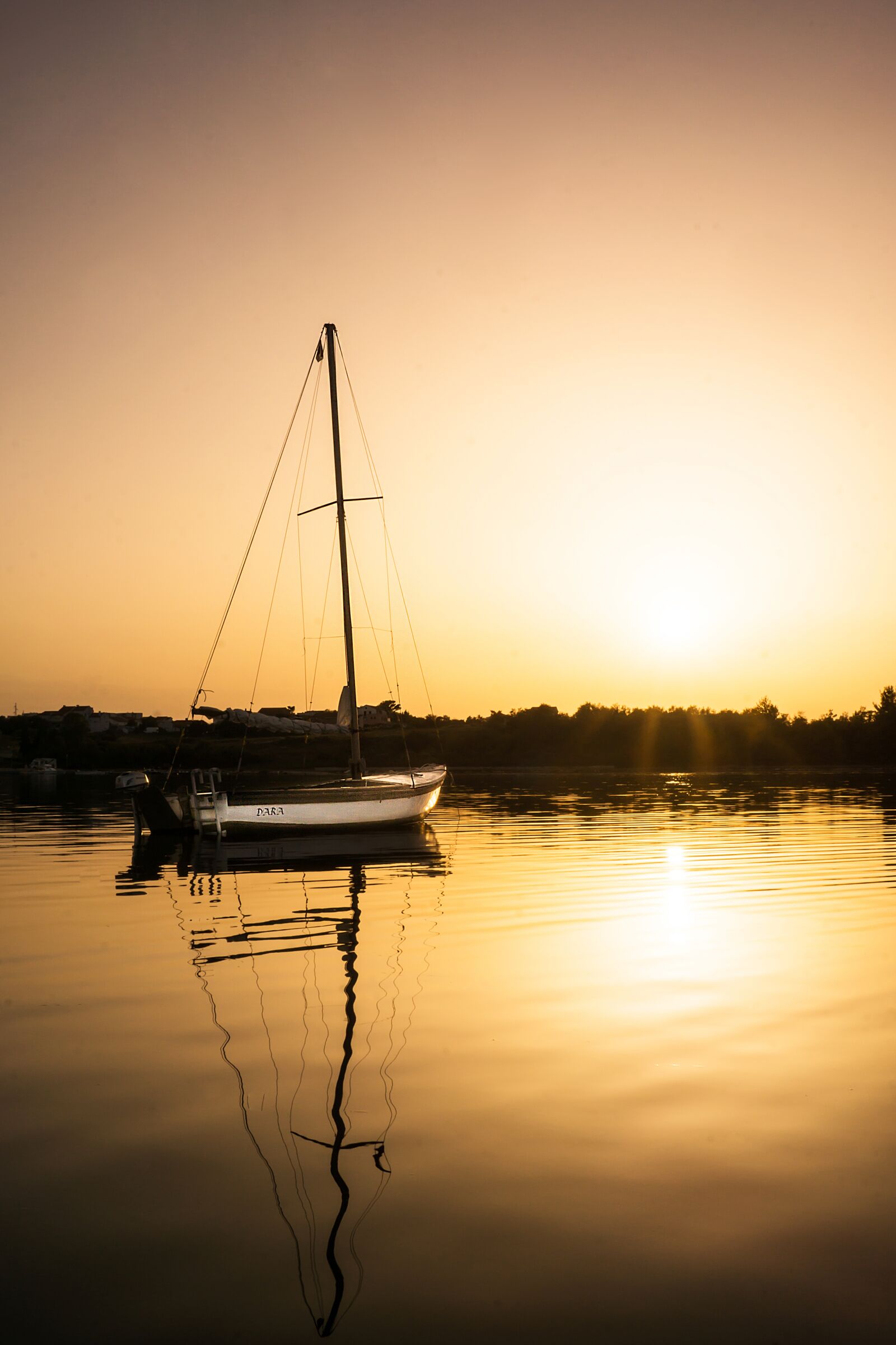 Sony a6000 sample photo. Boat, sunset, sunrise photography
