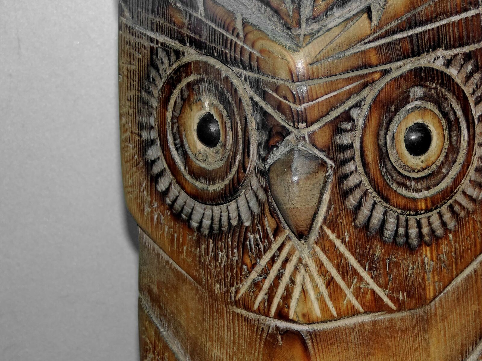 Nikon Coolpix P520 sample photo. Owl, sculpture, wood, wooden photography