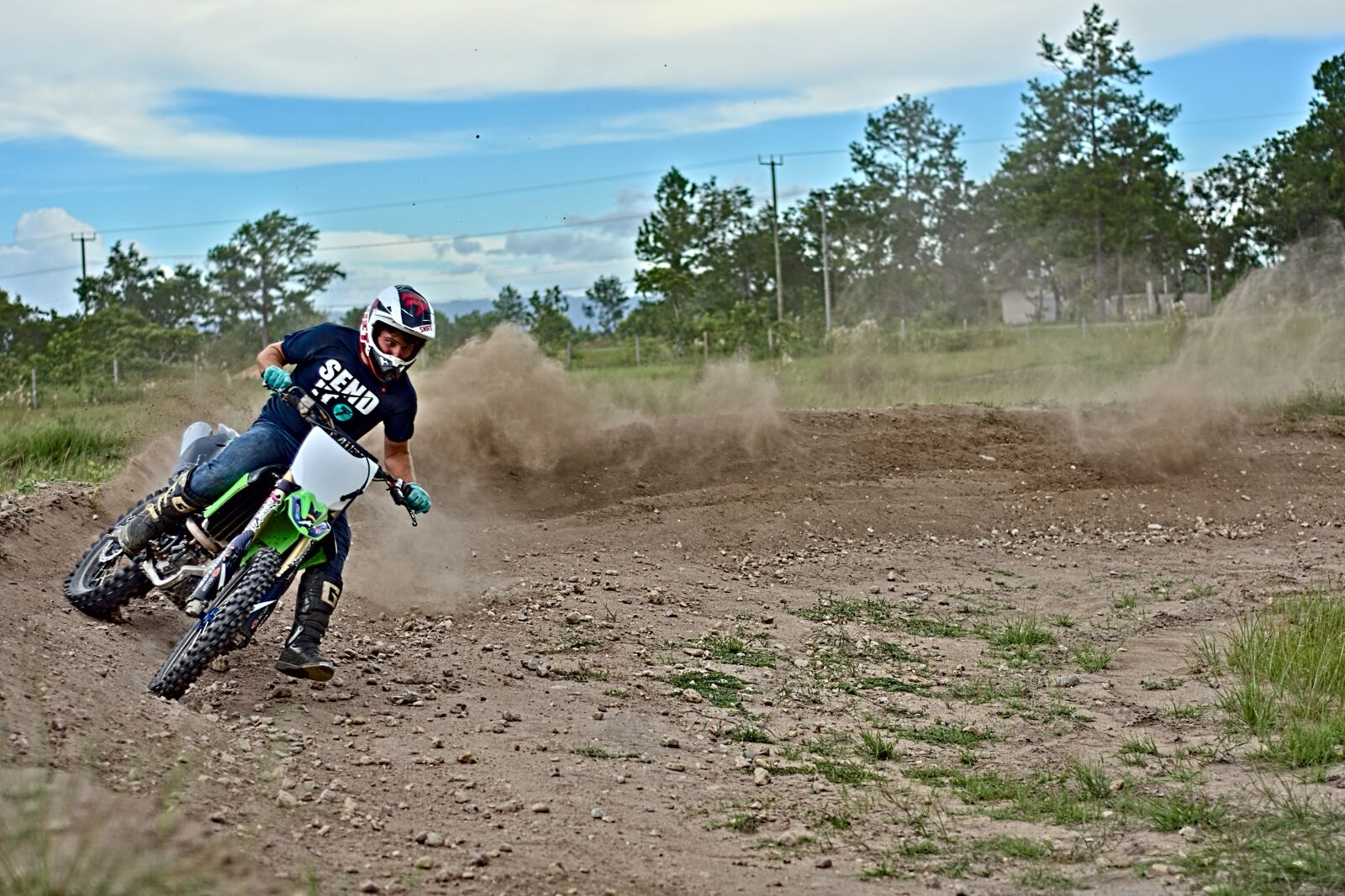 Nikon D7200 sample photo. Speed curve, motocross, rider photography