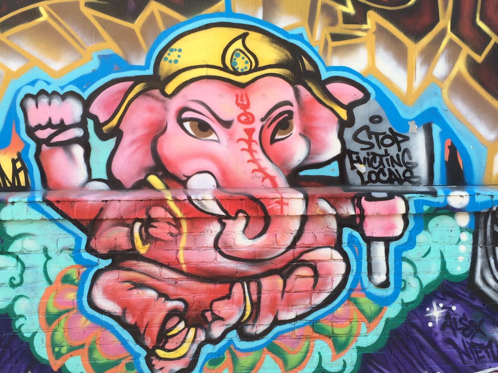 iPhone 5s back camera 4.15mm f/2.2 sample photo. Mission, murals, street art photography