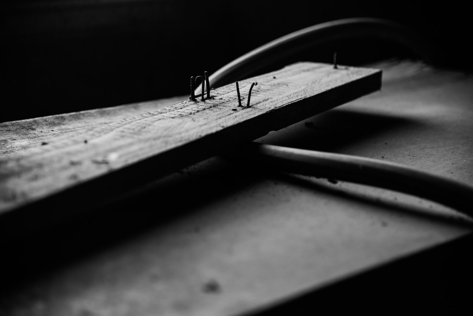 Nikon D750 sample photo. Black white, wood, nails photography