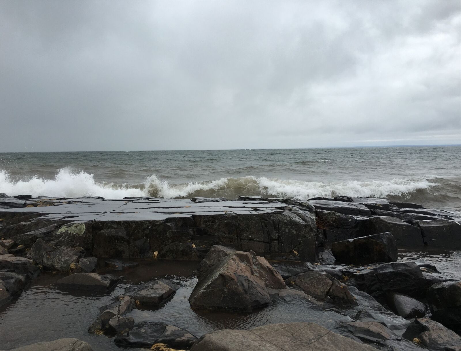 Apple iPhone 6s sample photo. Waves, lake, lake superior photography