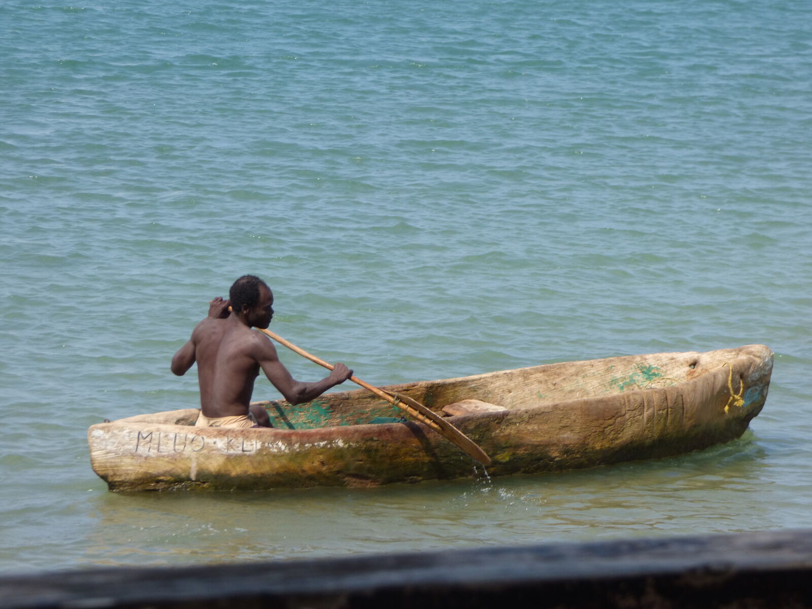 Panasonic Lumix DMC-FZ70 sample photo. Indigenous, canoe, fisherman, kenya photography