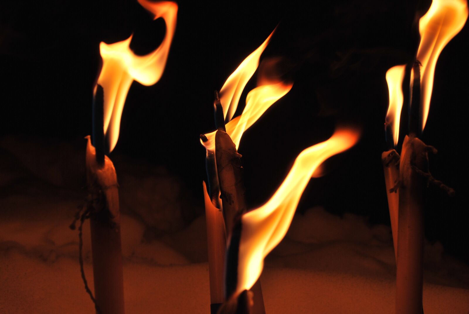 Nikon D60 sample photo. Fire, torch, dark photography