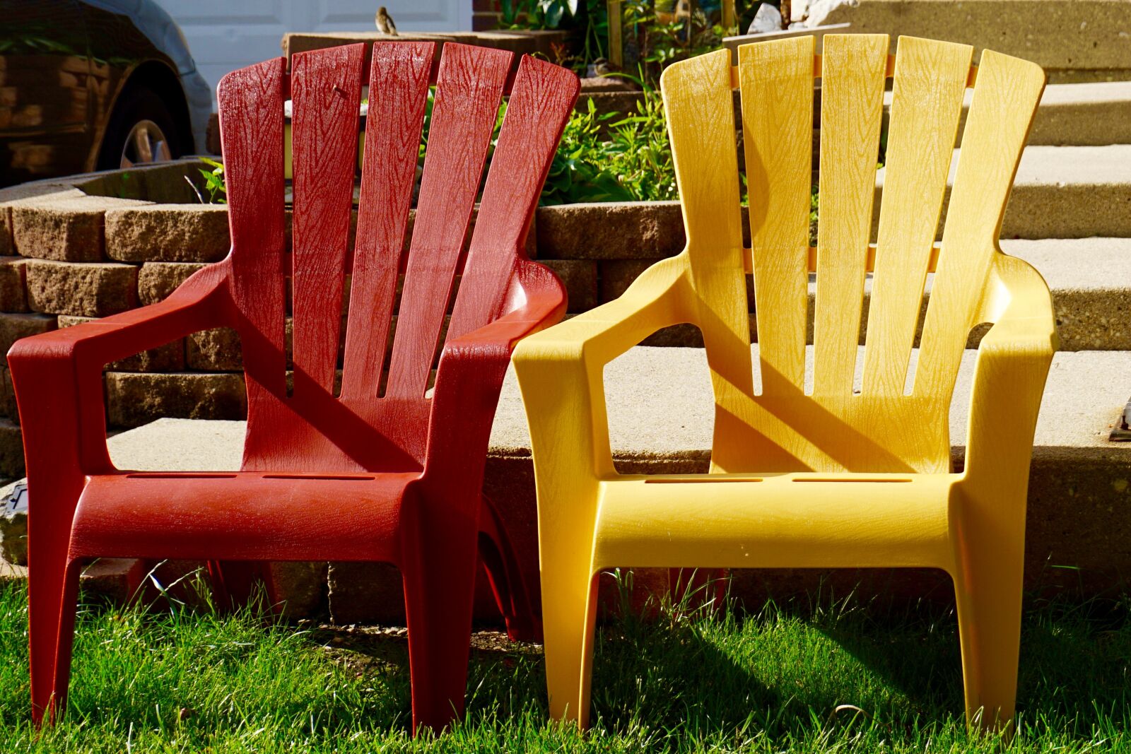 Sony a5100 sample photo. Chairs, outdoors, relax photography