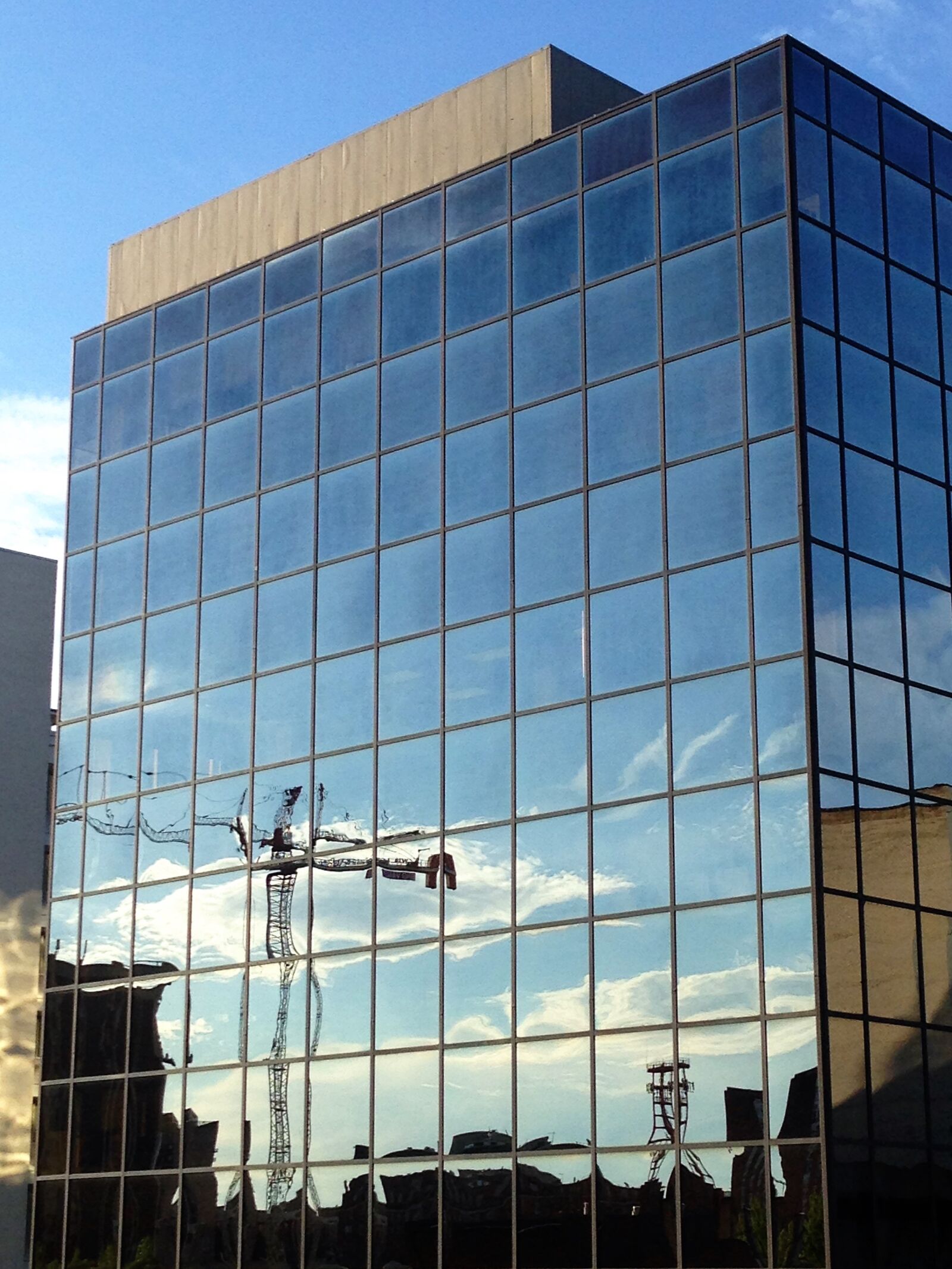iPhone 5c back camera 4.12mm f/2.4 sample photo. Crane, office, building photography
