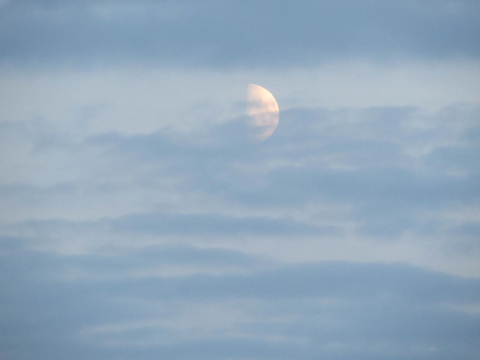 Canon PowerShot SX510 HS sample photo. Moon, half-moon, sky photography