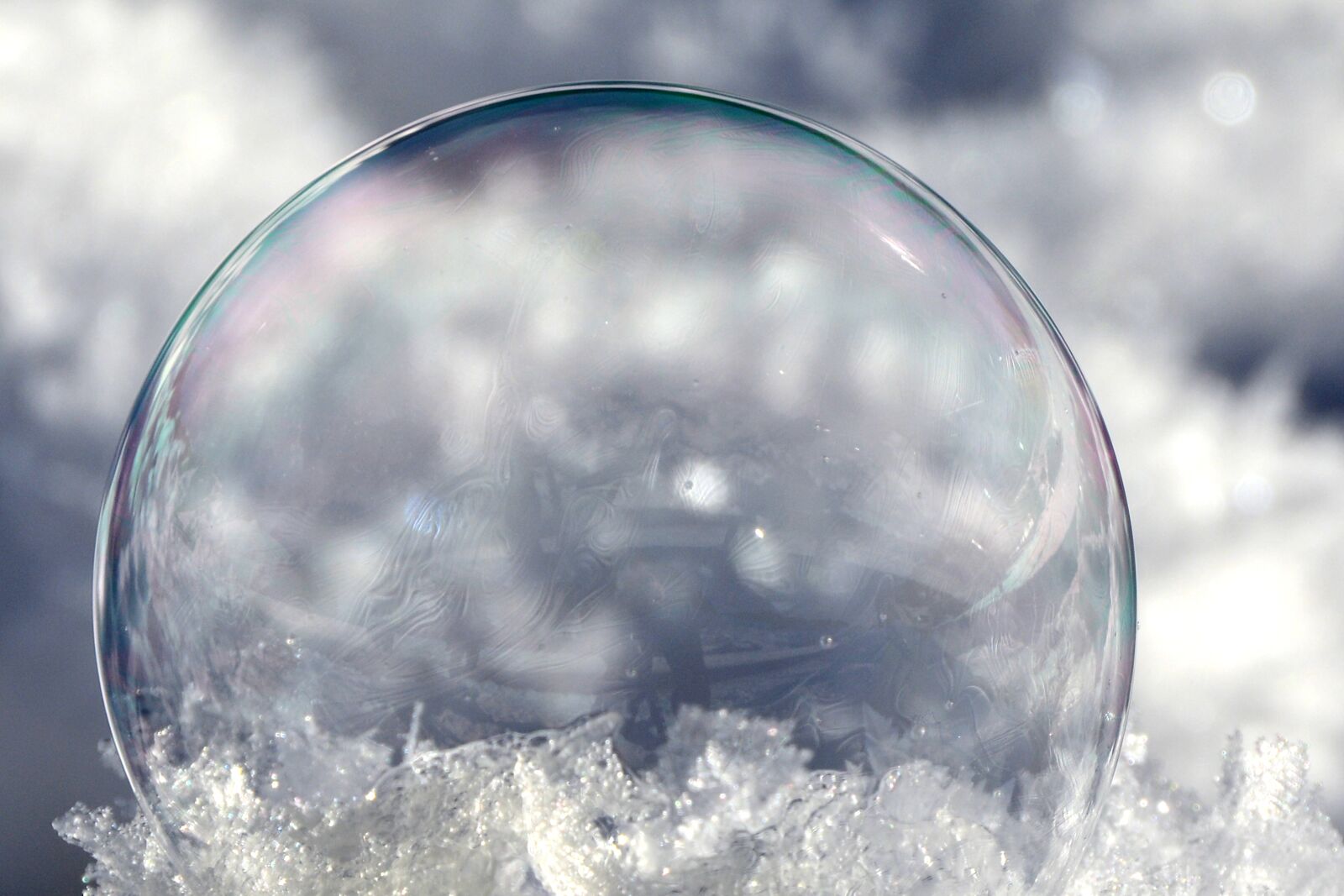 Nikon D7100 sample photo. Soap bubble, winter, cold photography