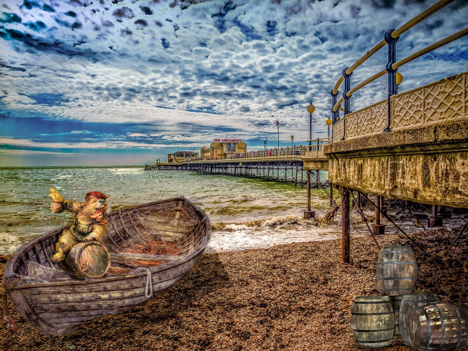 Fujifilm X10 sample photo. Beach fantasy, composite, worthing photography