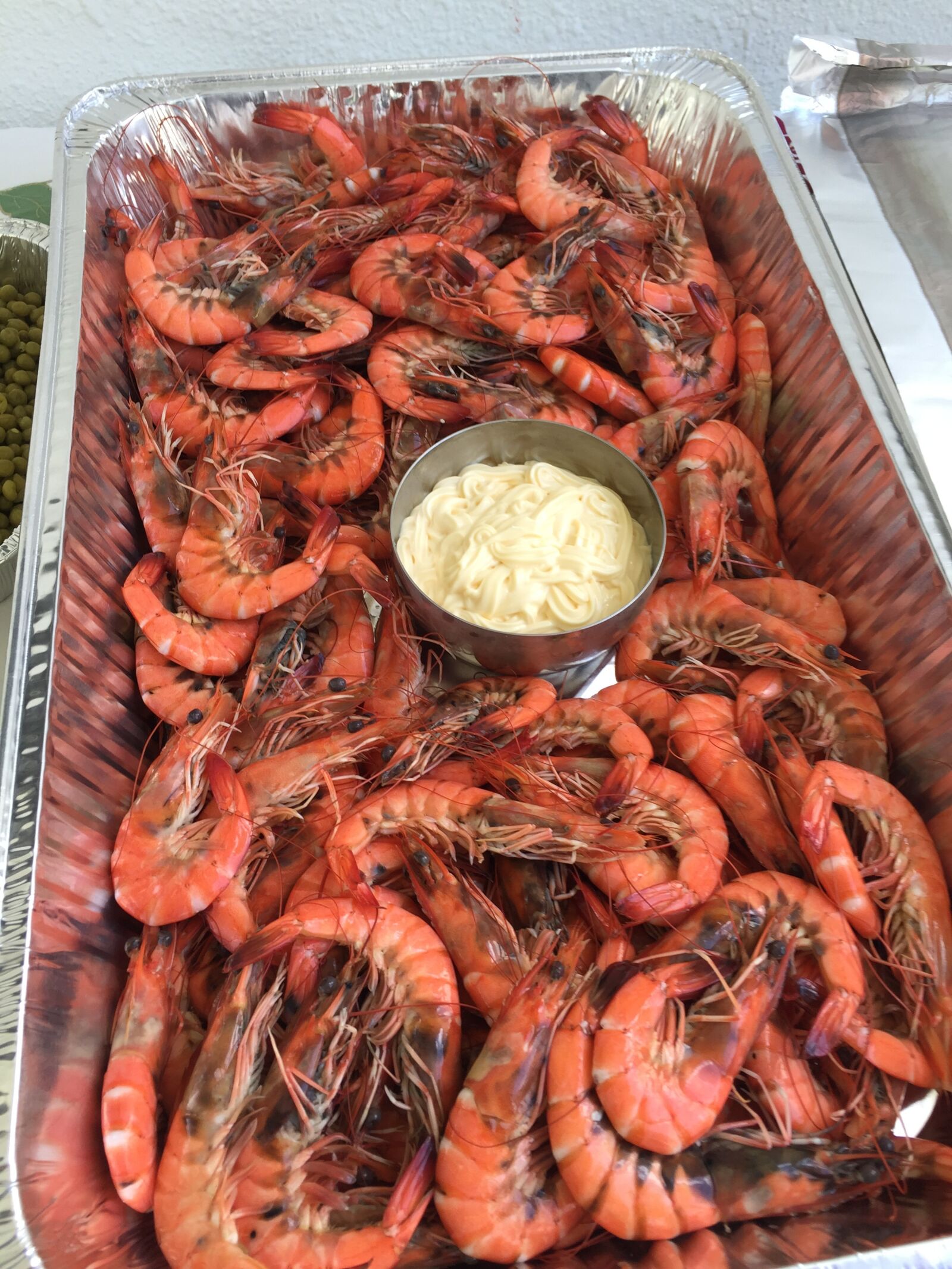 Apple iPhone 6 sample photo. Prawns with mayonnaise, seafood photography