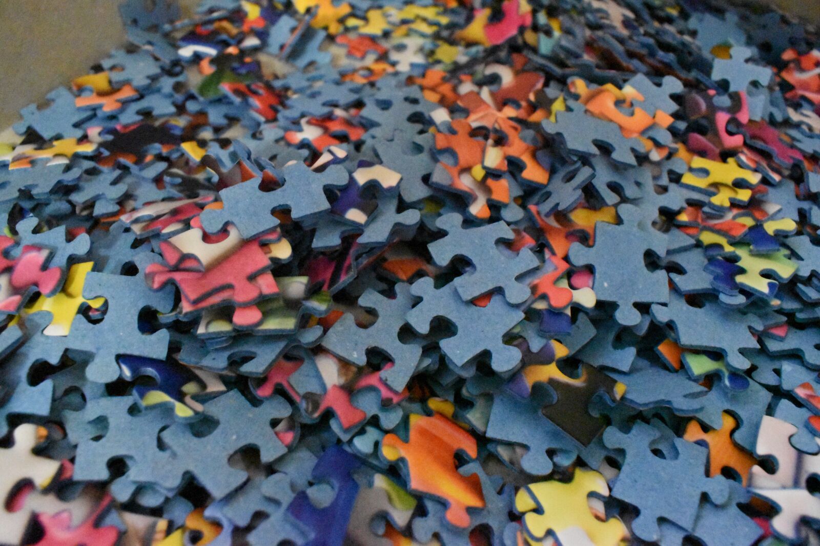 Nikon D3500 sample photo. Blue, parts, puzzle photography