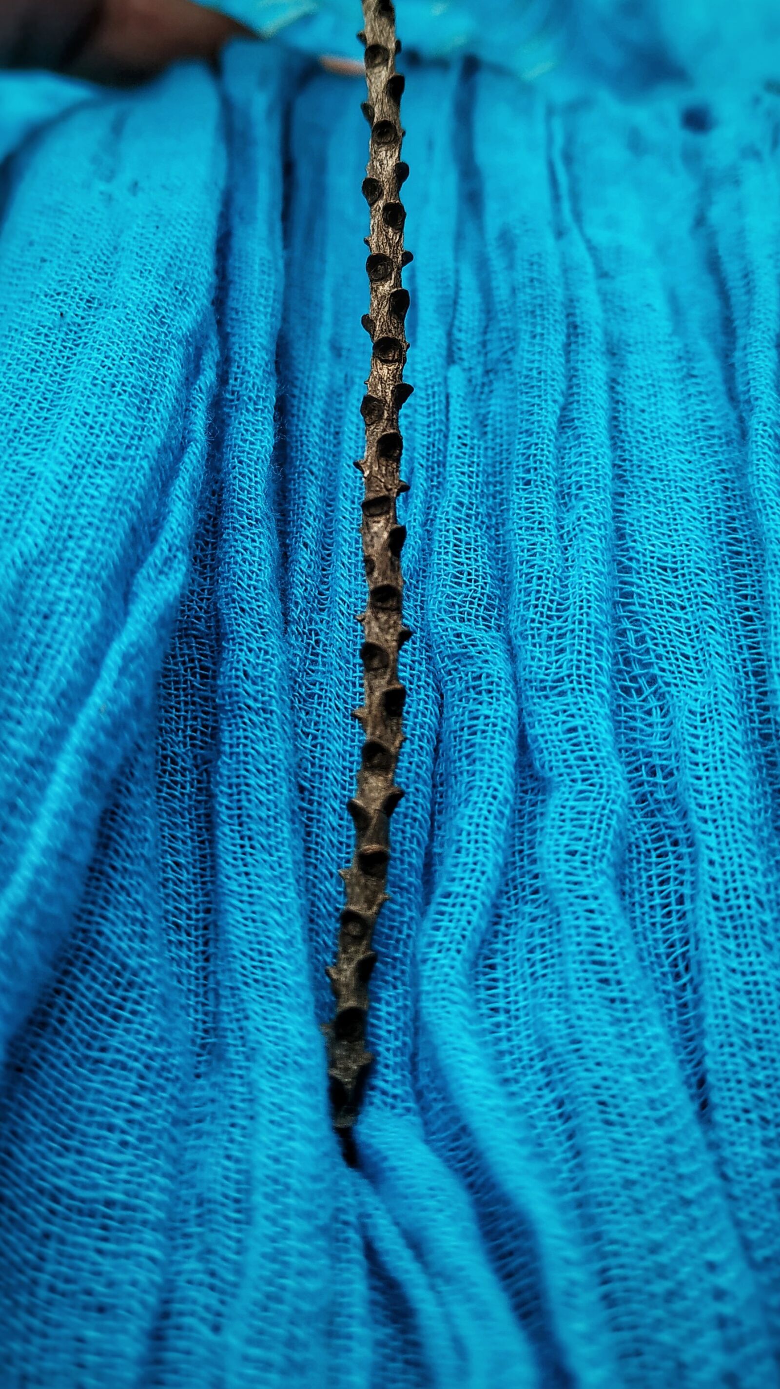 Xiaomi Mi A2 sample photo. Fabric, blue, cotton photography