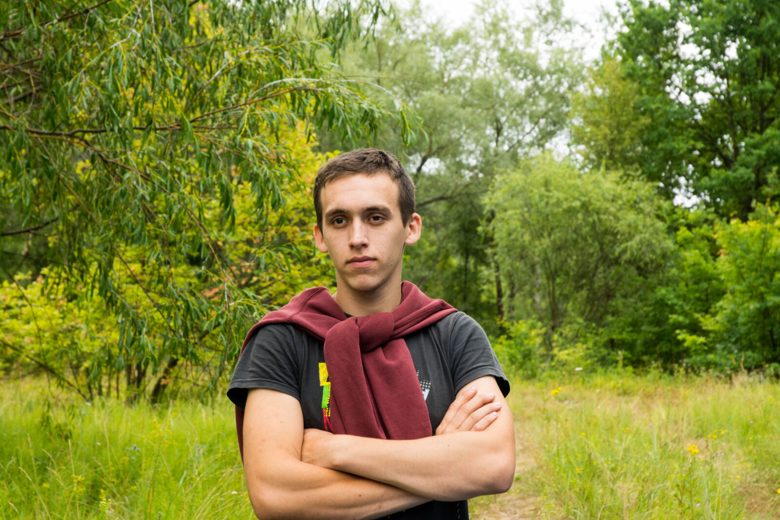 Nikon D7100 sample photo. Camp, dip, forest, pine photography