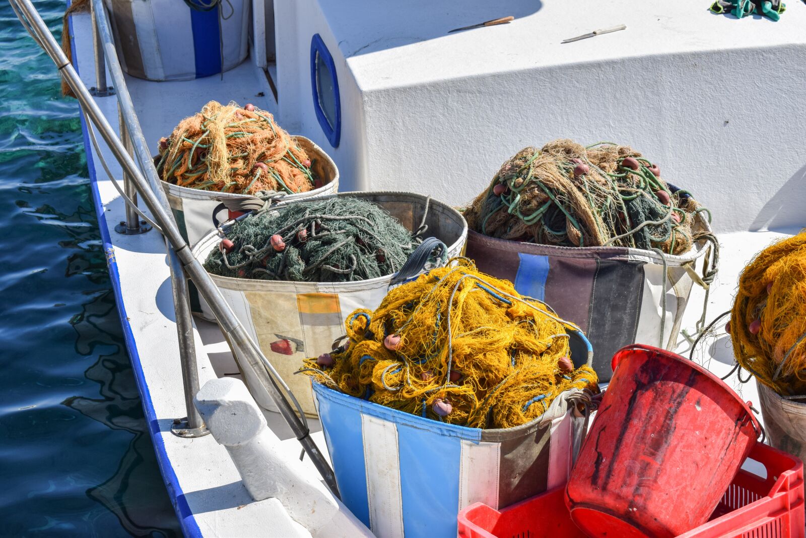 Nikon D3300 sample photo. Nets, boat, fishing photography