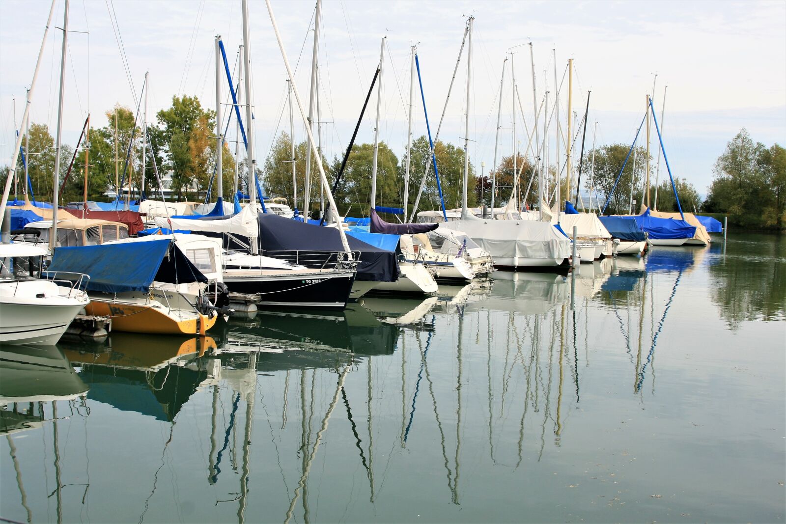 Canon EOS 400D (EOS Digital Rebel XTi / EOS Kiss Digital X) sample photo. Bodensee, sailboats, haven photography