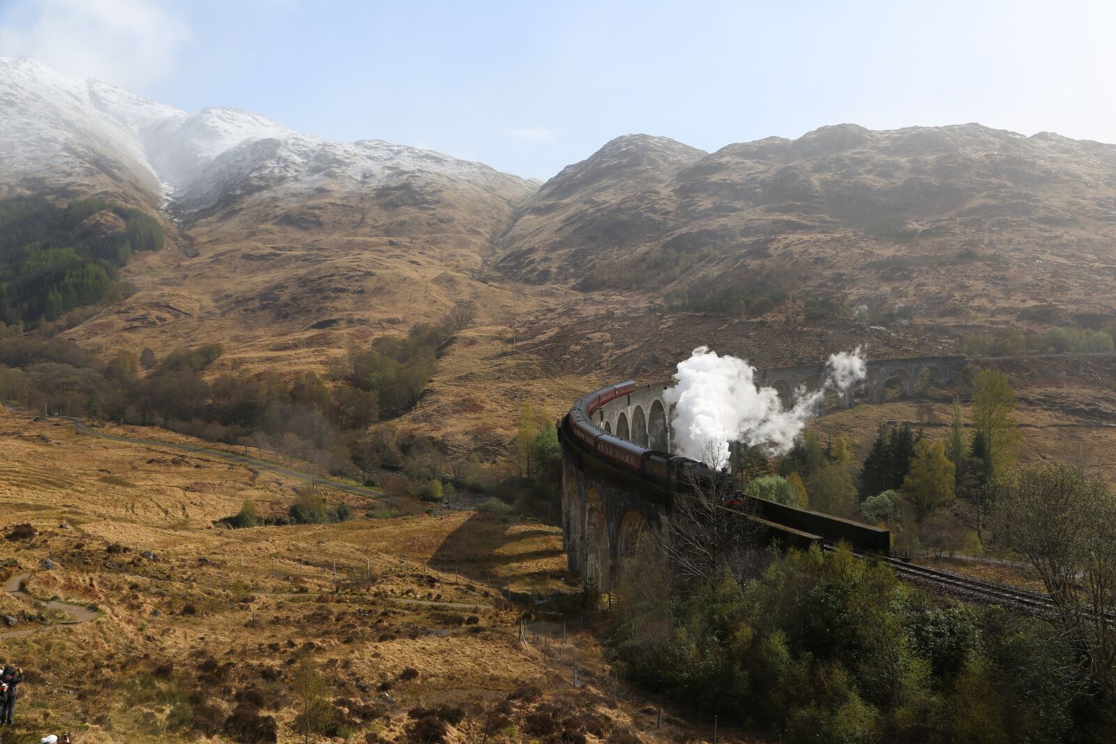 Canon EOS 6D + Canon EF 24-105mm F4L IS USM sample photo. Train, bridge, steam photography