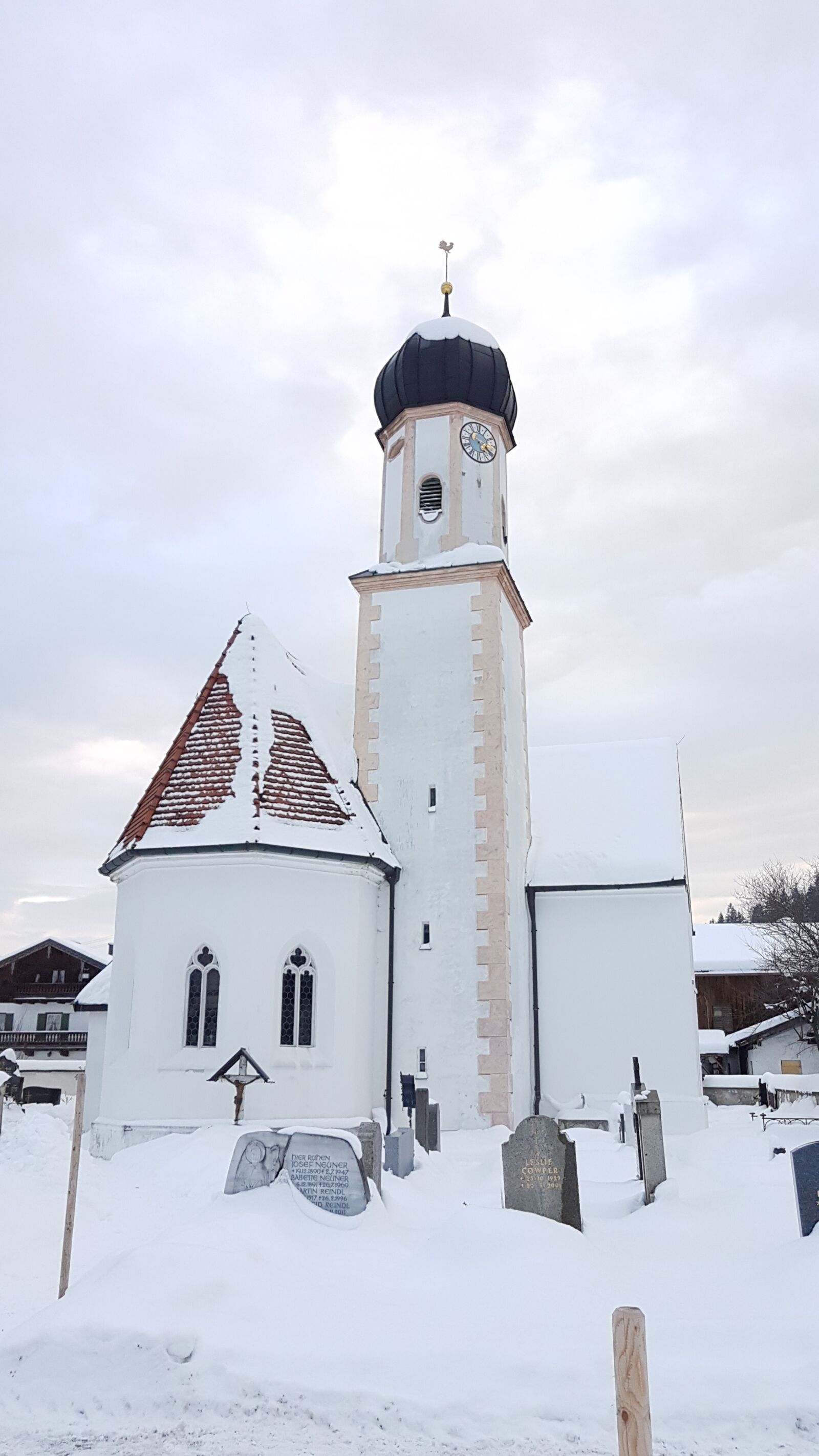 Samsung Galaxy S7 Edge sample photo. Church, wallgau, snow photography