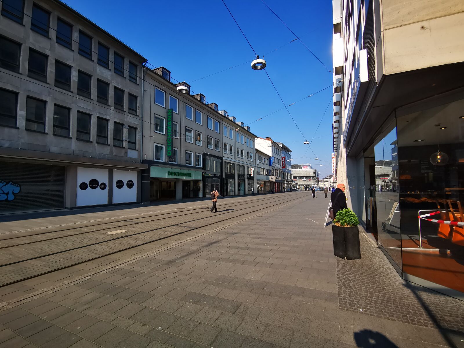 HUAWEI LYA-L29 sample photo. Empty pedestrian street, pedestrian photography