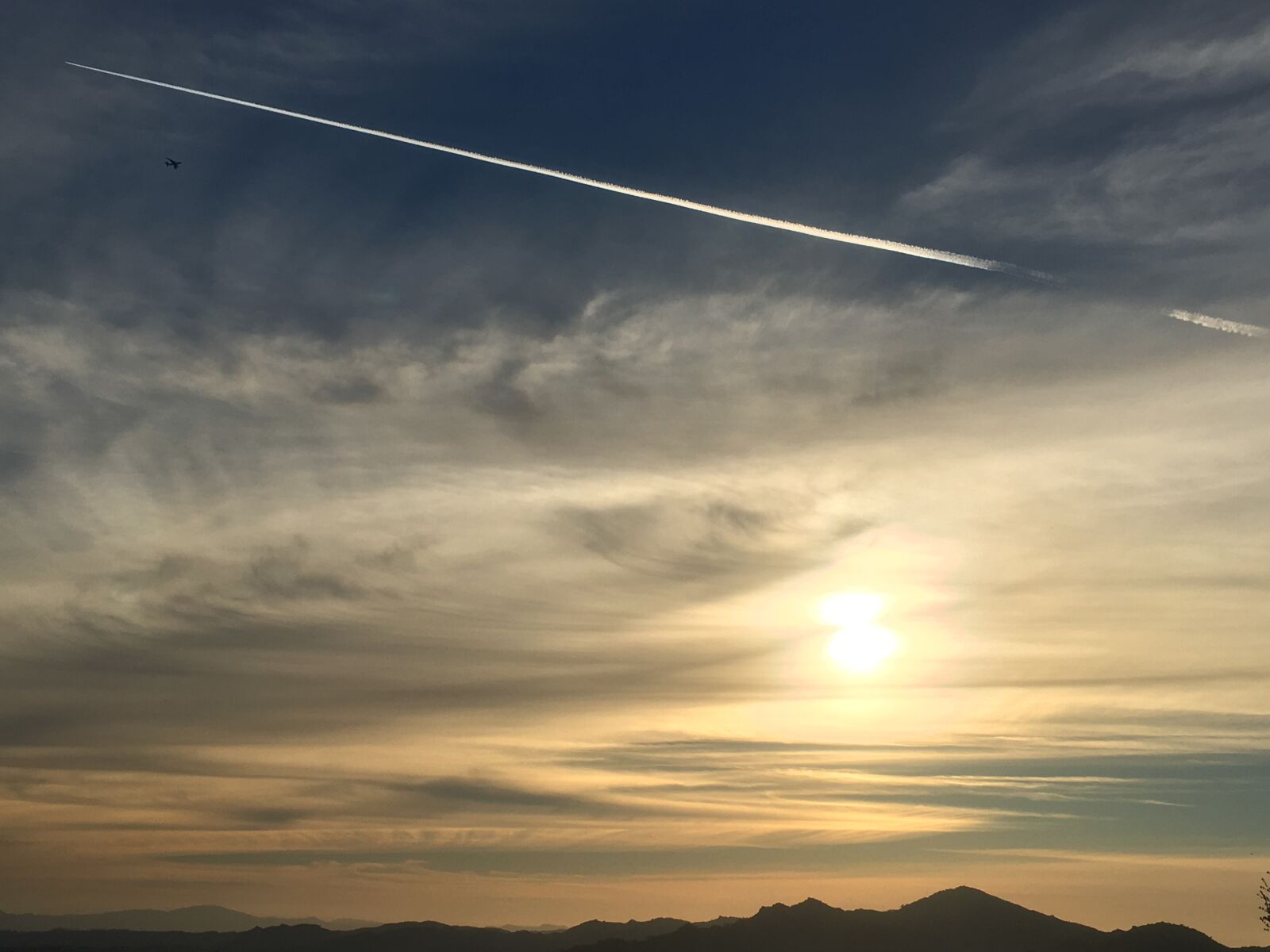 Apple iPhone 6s sample photo. Clouds, jet, streak, sky photography