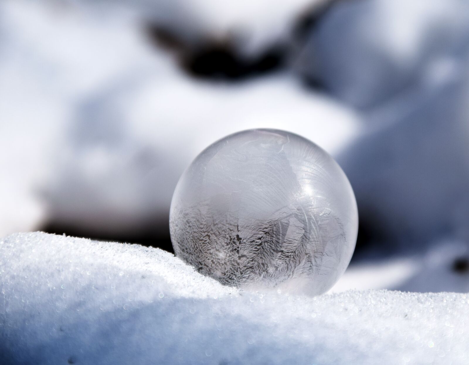 Nikon D3300 sample photo. Soap bubble, frosted, winter photography
