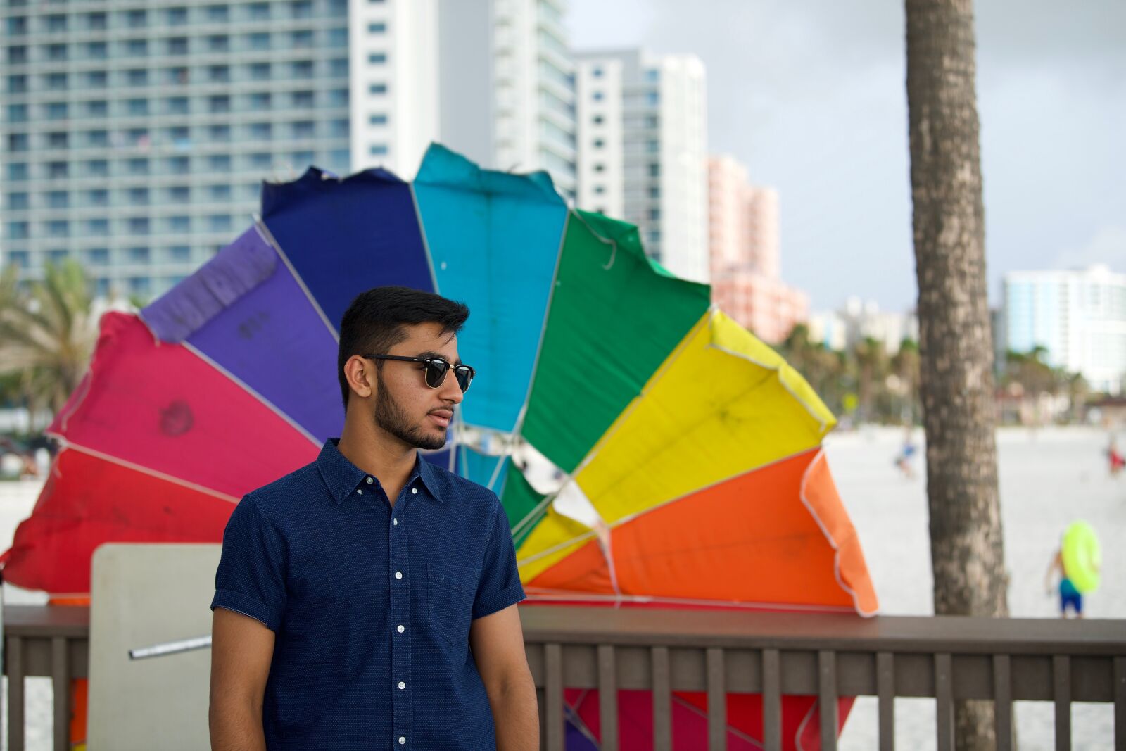 Nikon D5 sample photo. Teenage model, colorful, beach photography