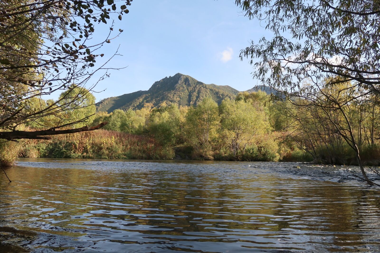 Canon PowerShot G7 X Mark II sample photo. Autumn, river, mountains photography