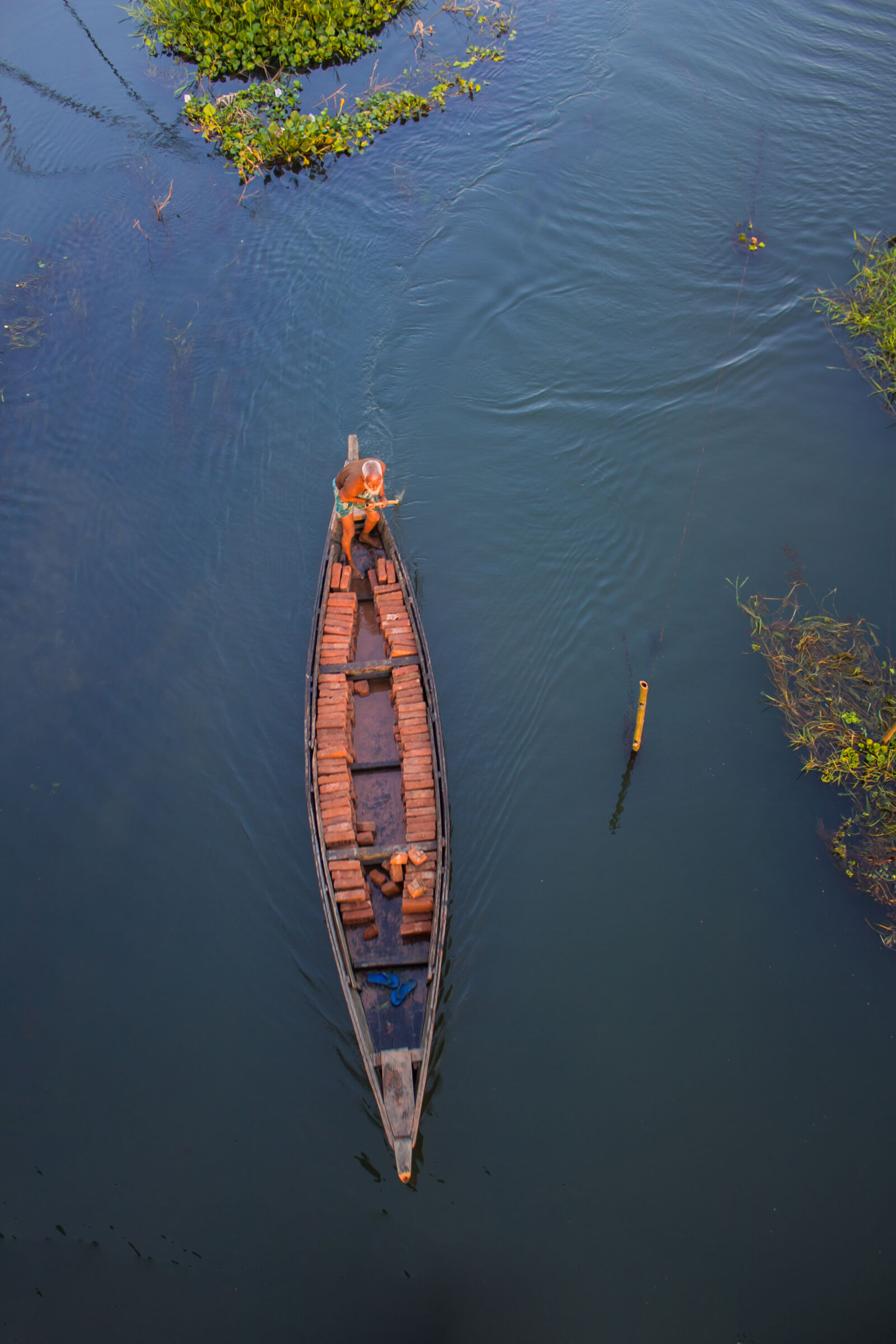 Canon EOS 700D (EOS Rebel T5i / EOS Kiss X7i) sample photo. Fisherman, landscape, river, topview photography