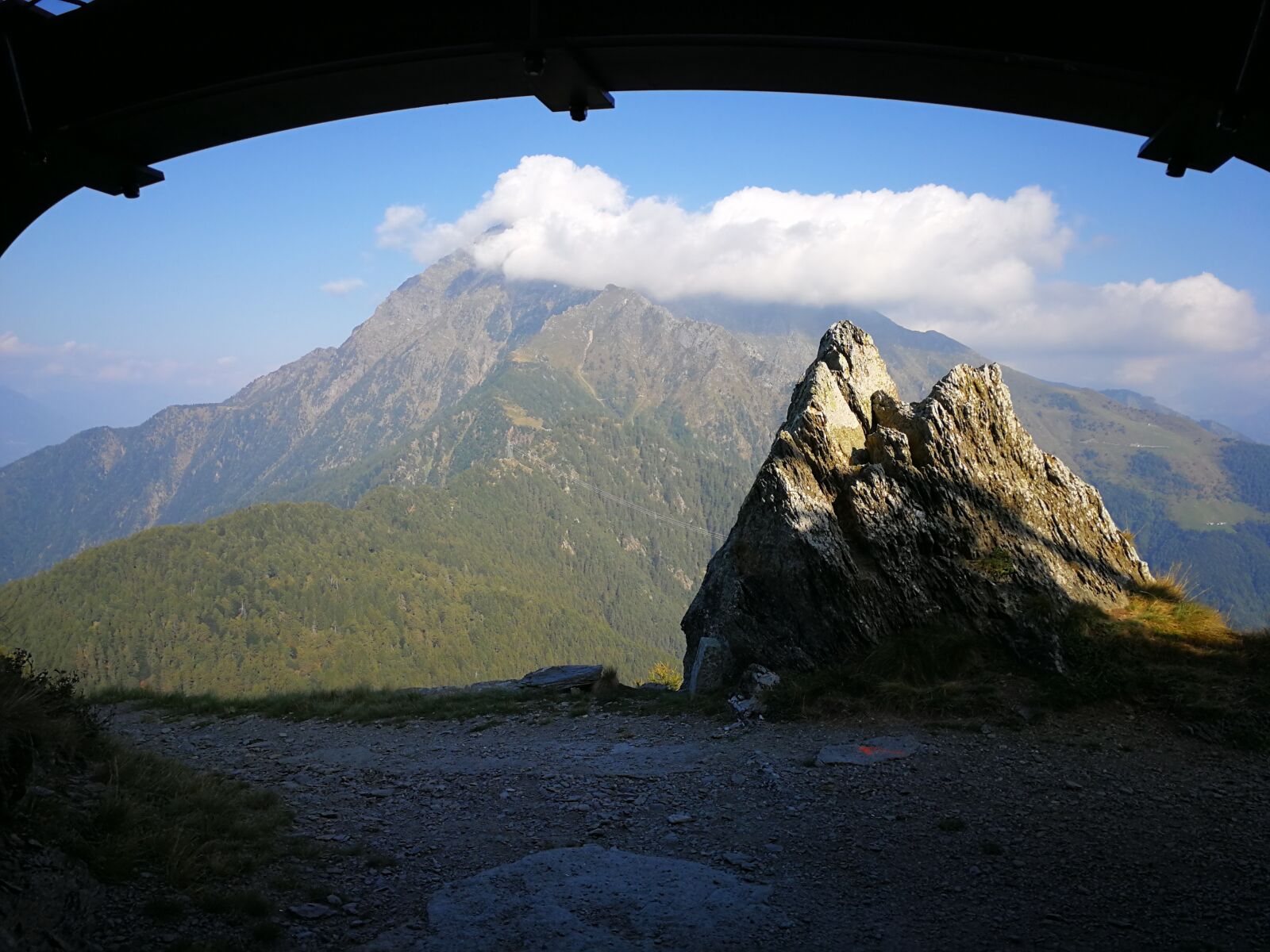 HUAWEI P10 sample photo. Bunker, monte legnone, clouds photography