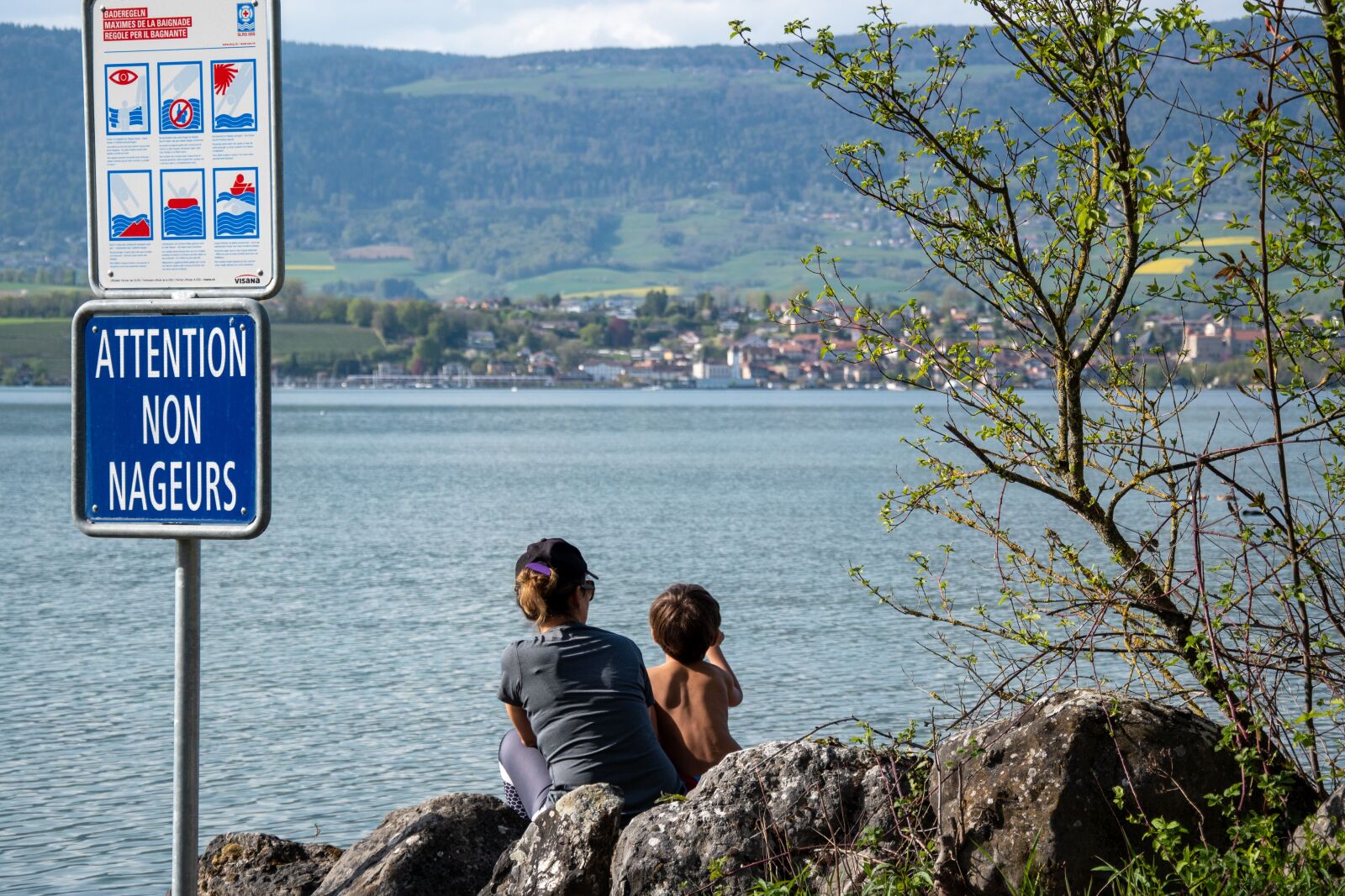 Nikon D5500 sample photo. Lake, mother, son photography