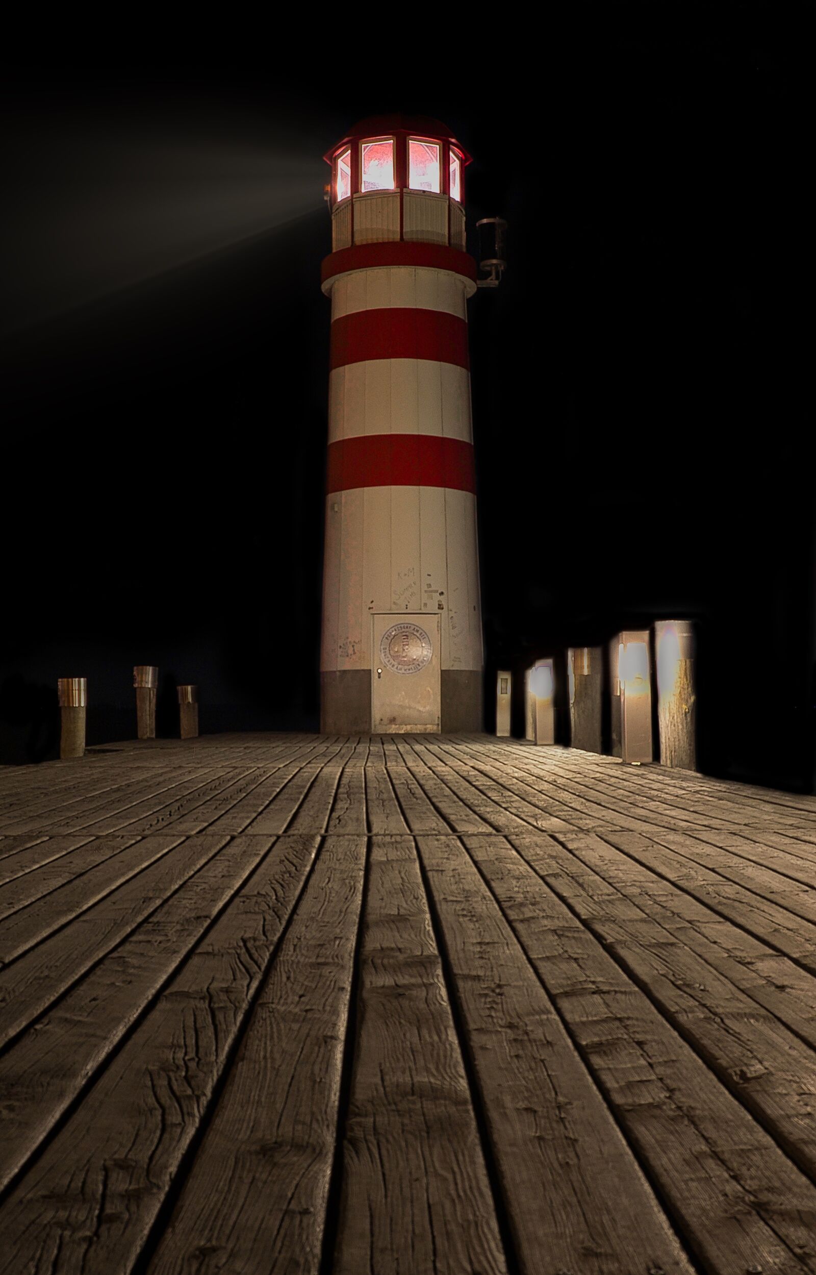 Fujifilm X-T2 + Fujifilm XF 18-55mm F2.8-4 R LM OIS sample photo. Podersdorf lighthouse, lighthouse, night photography