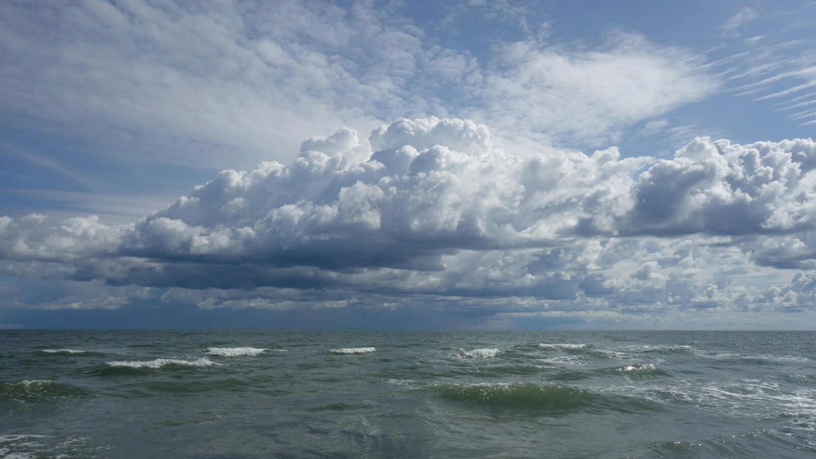 Sony Cyber-shot DSC-RX100 II sample photo. Cumulus clouds, sea, wind photography