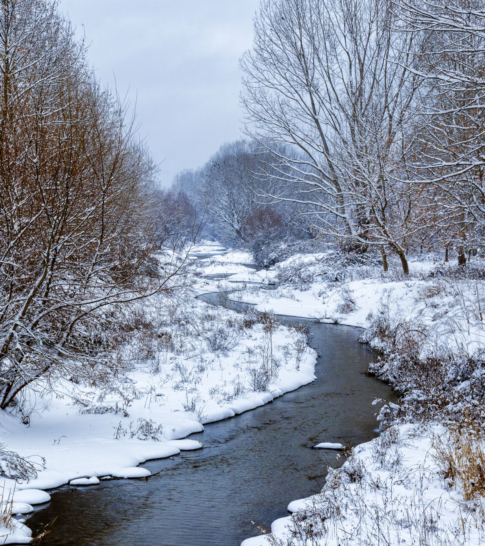 Tamron SP 24-70mm F2.8 Di VC USD sample photo. Snow, winter, river photography