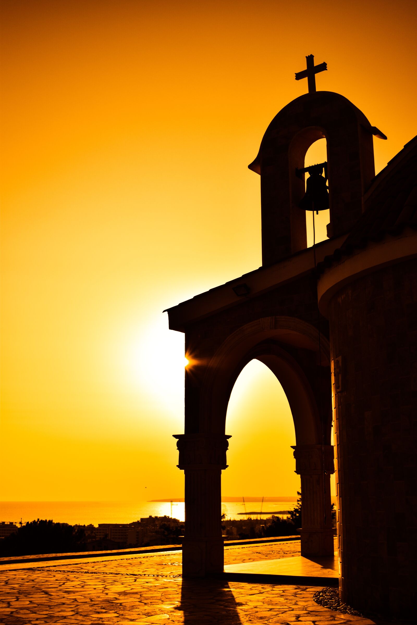 Nikon D3300 sample photo. Church, sunset, shadows photography