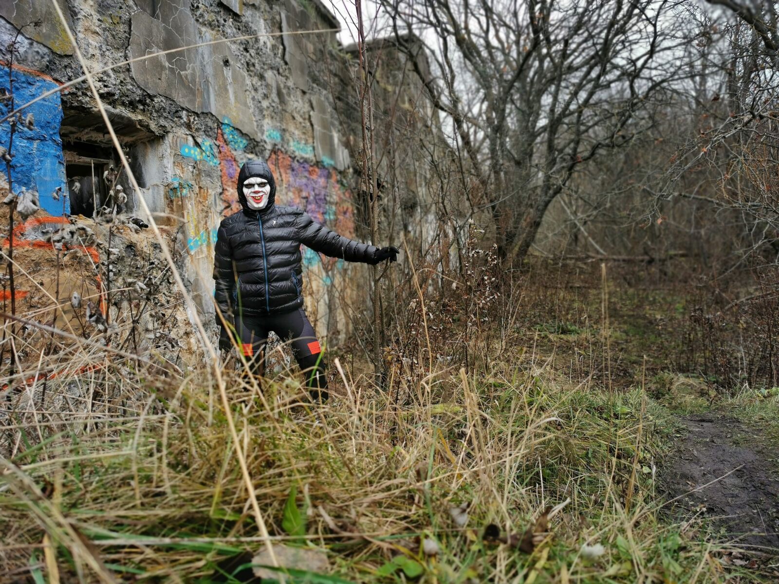 HUAWEI P30 Pro sample photo. Abandoned, horror, clown photography