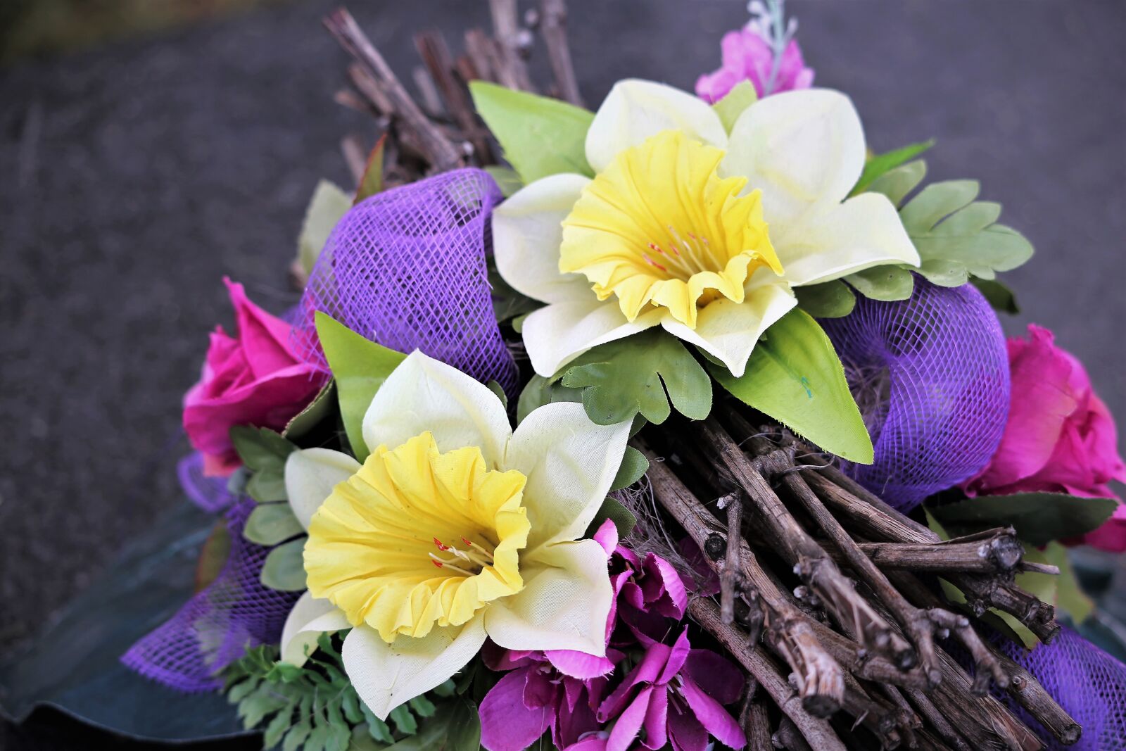 Canon EOS 6D sample photo. Colorful artificial flowers, arrangement photography