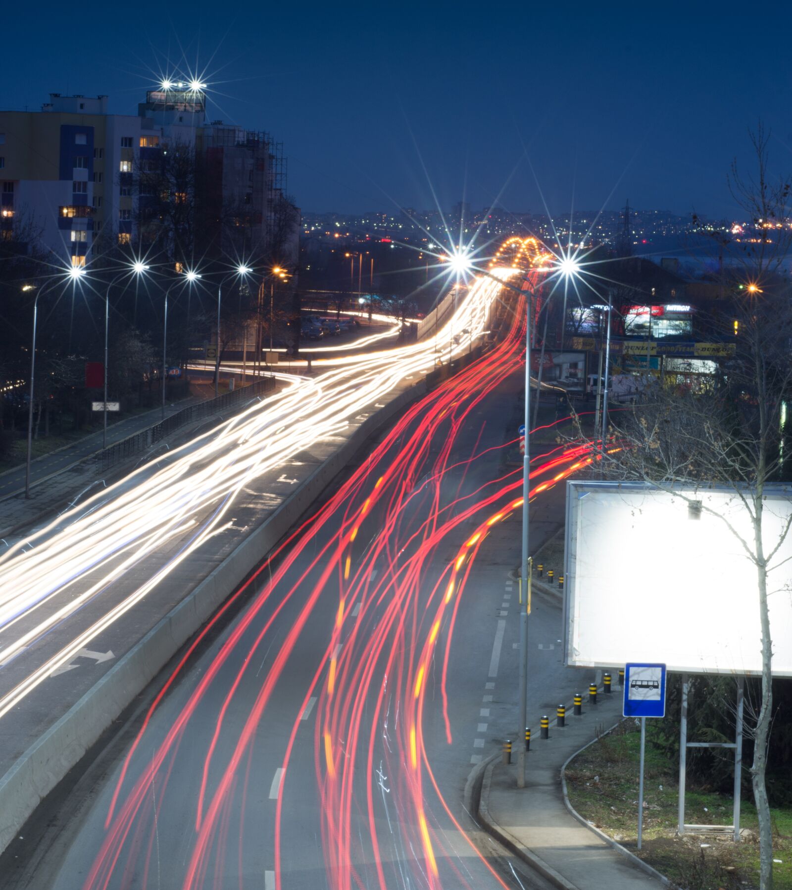 Nikon D7200 sample photo. Burgas, night, traffic photography