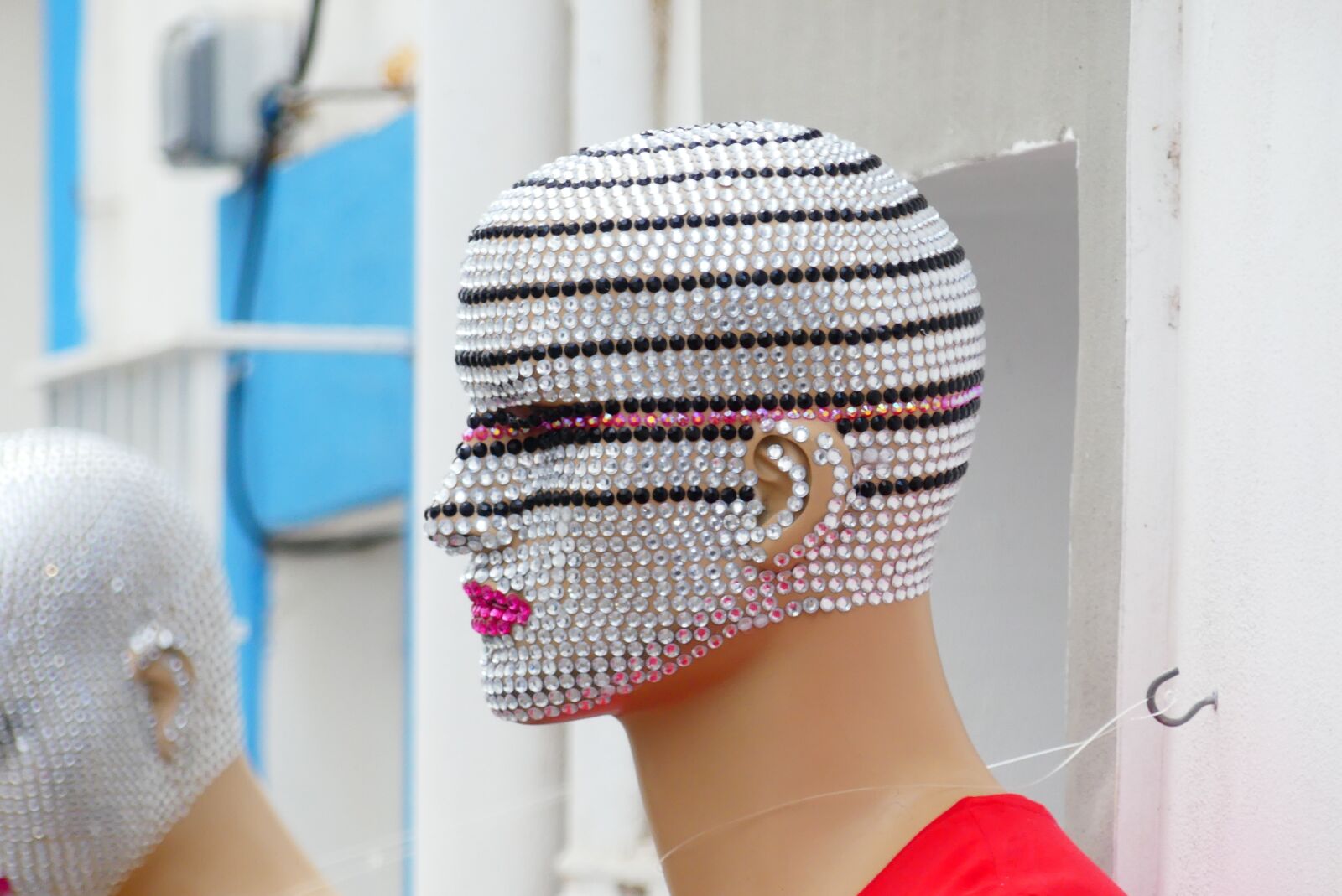Panasonic Lumix DMC-FZ300 sample photo. Jewellery, mask, fashion photography
