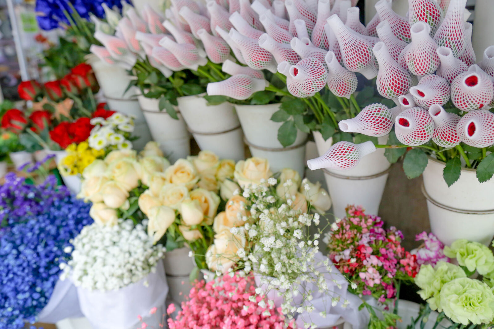 Canon EF 24-105mm F4L IS USM sample photo. Flower, shop, roses photography