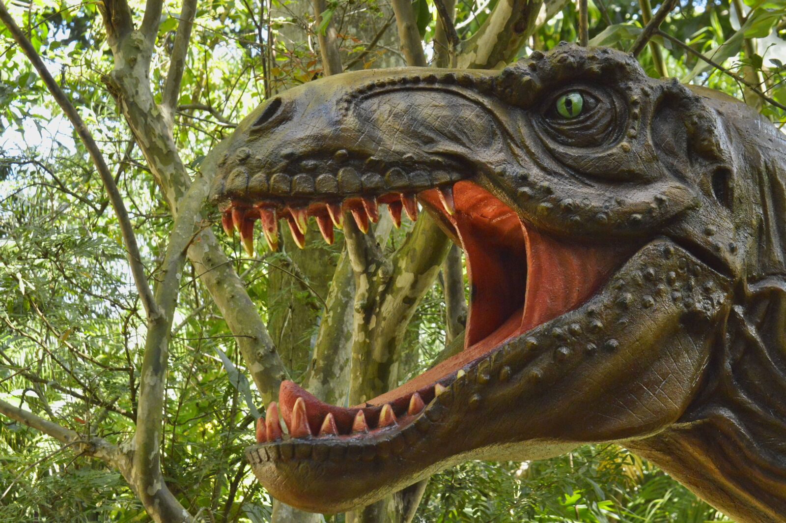 Nikon D3200 sample photo. Dinosaur, costa rica, statue photography