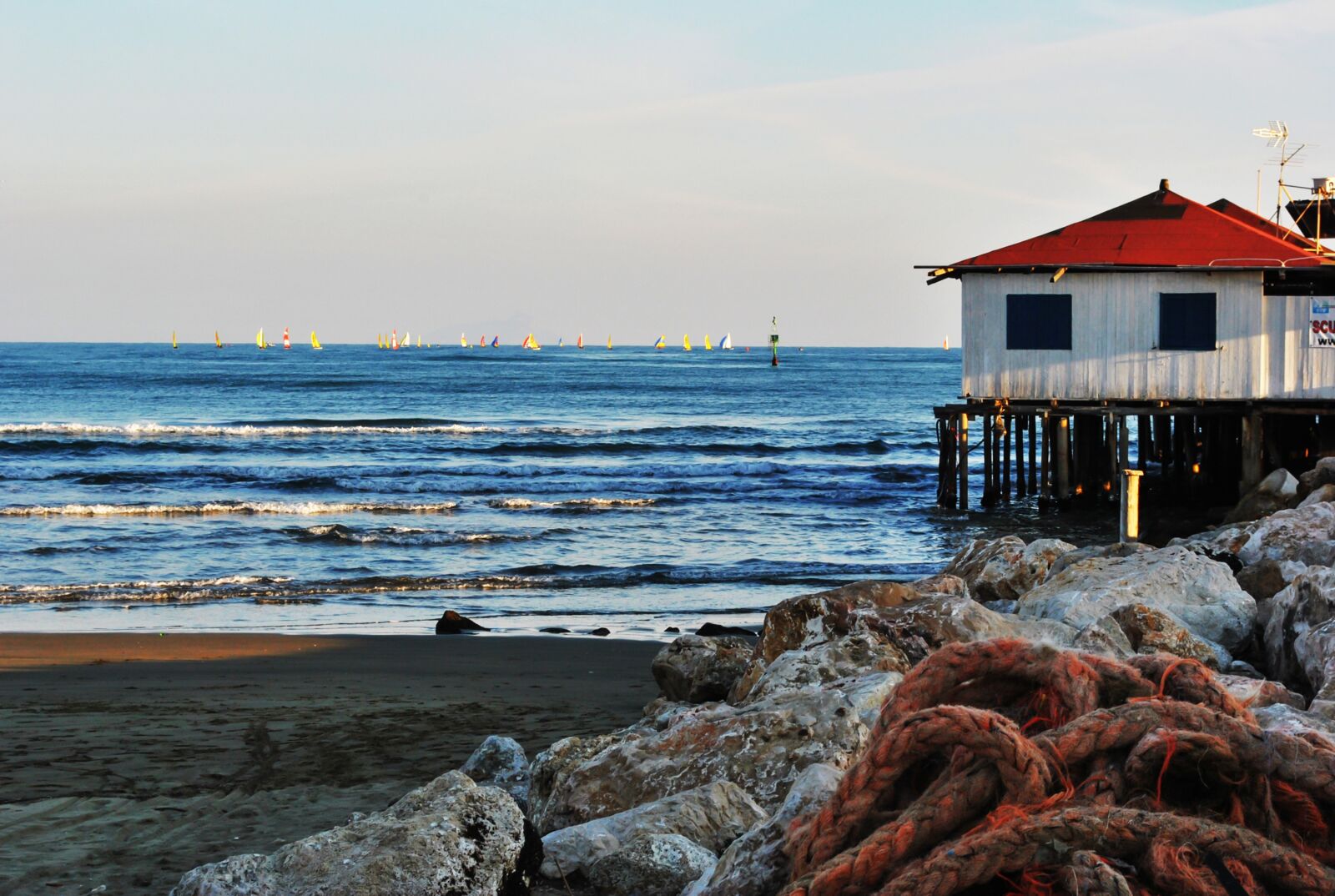 Nikon D3000 sample photo. Sea, evening, sunset photography